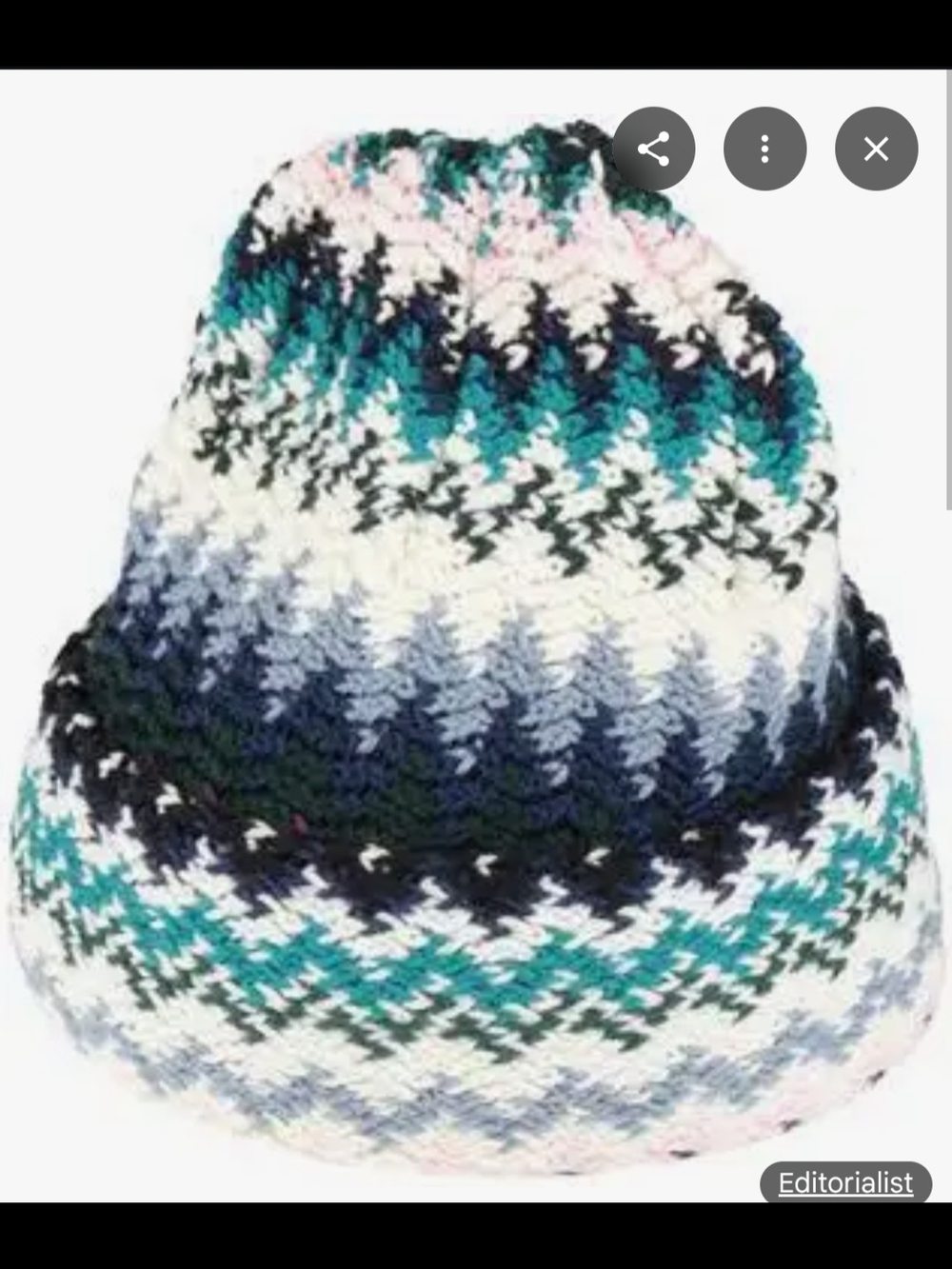 Missoni Women's Zig Zag Hat Nwot